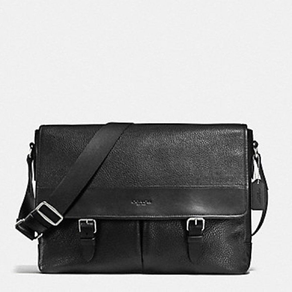 Brand new Coach HENRY MESSENGER IN PEBBLE LEATHER (COACH F54149)